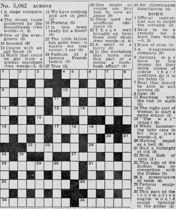 This is the world's first crossword puzzle… so can YOU solve it?