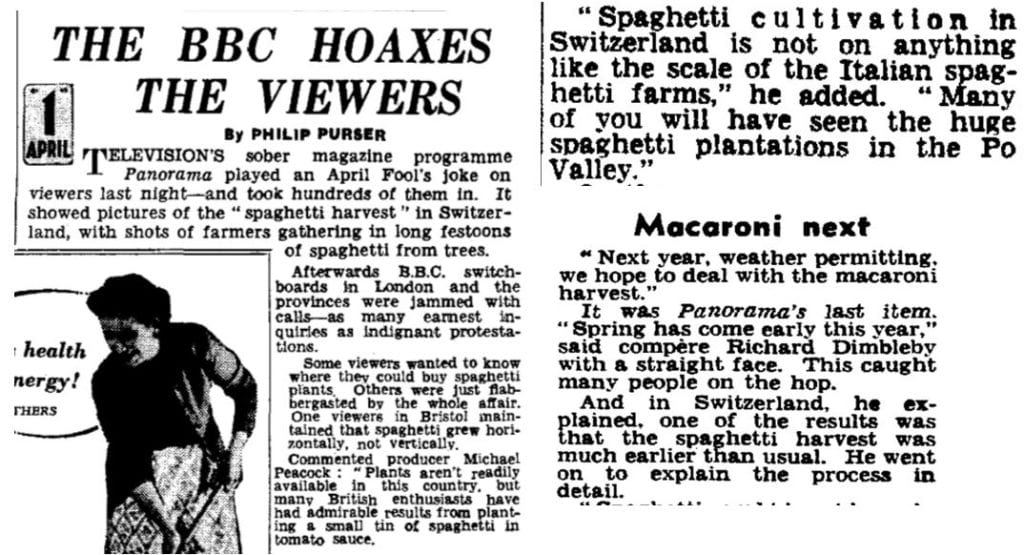Purser, Philip. "The BBC Hoaxes the Viewers." Daily Mail