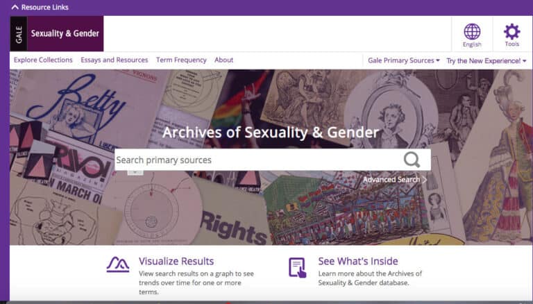 The Archives of Sexuality and Gender homepage. 