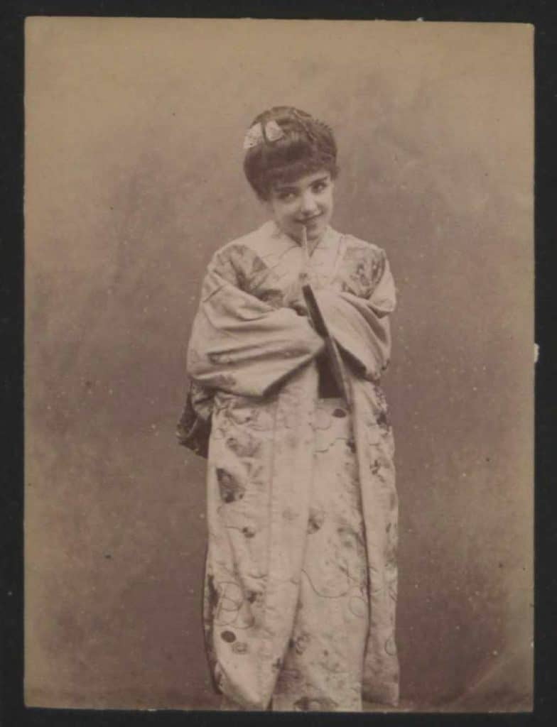 Barraud, H.R. “Photograph of Miss Jessie Bond as ‘Petti Sing’ in the ‘Mikado’ Front View.” From “Photographs Registered at the Stationer's Company,” Page 228., Records of the Copyright Office of the Stationers' Company: Photographs, 1887 Jan.-Mar. Nineteenth Century Collections Online, 