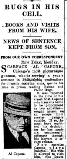 Story about Al Capone in prison
Our Own Correspondent. 