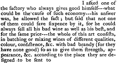 Wright, John. An essay on wines, especially on port wine; Intended to instruct every Person to distinguish that which is pure, And to guard Against the Frauds of Adulteration. … Printed for J. Barker, at the Dramatic Repository, Russell-Court, Drury-Lane, 1795. Eighteenth Century Collections Online, 