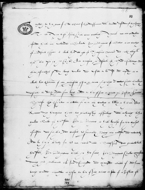  "Patent exempting John Burgoine." June 4 1595. MS Secretaries of State: State Papers Domestic, Elizabeth I. SP 12/252 f.93. The National Archives of the UK. State Papers Online. 