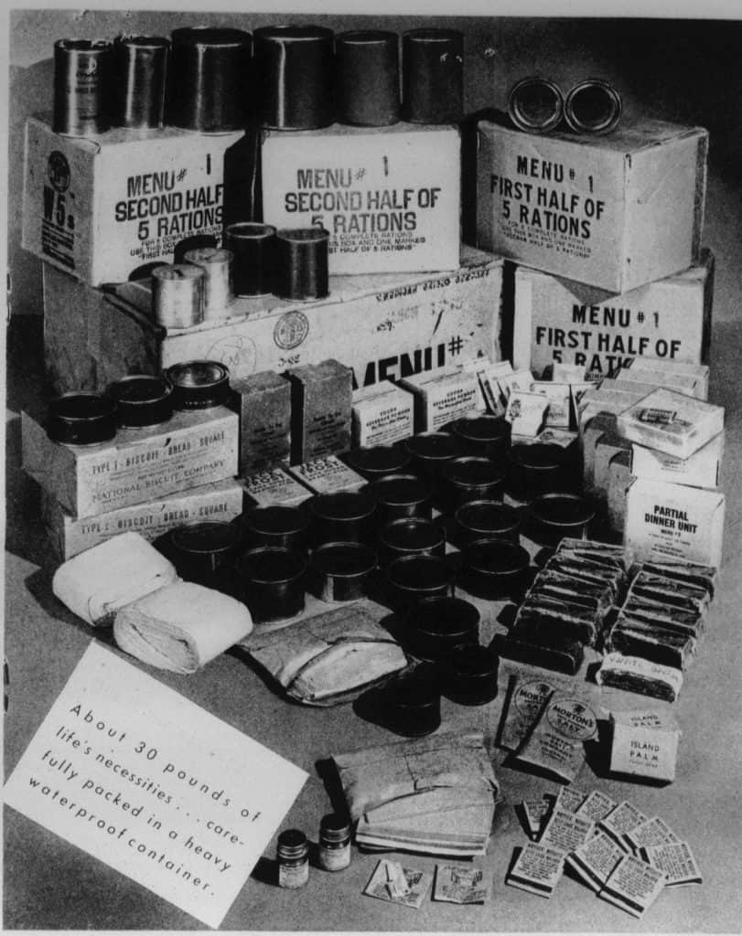 Rations. 
U.S. State Department Records Related to Calamities, Disasters, and Relief Activities, April 20 1946 File. April 20-23, 1946. TS Records of the Department of State Relating to the Problems of Relief and Refugees in Europe Arising from World War II and Its Aftermath, 1938-1949. National Archives (United States). Refugees, Relief, and Resettlement: Forced Migration and World War II, 