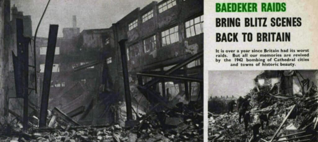 "Baedeker Raids Bring Blitz Scenes Back to Britain." Picture Post, vol. 15, no. 8, 23 May 1942