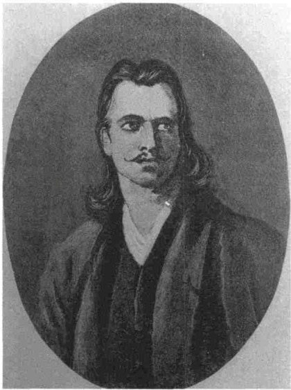 A Portrait of Edward Trelawny, Byron's friend.