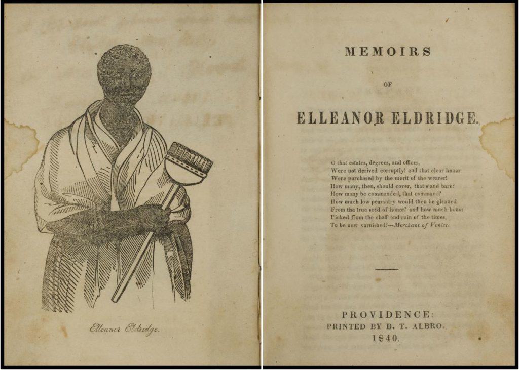Green, Frances Harriet. Memoirs of Elleanor Eldridge.