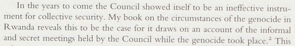 Melvern, Linda. “The Security Council: Behind the scenes.” International Affairs 77.1 (2001)