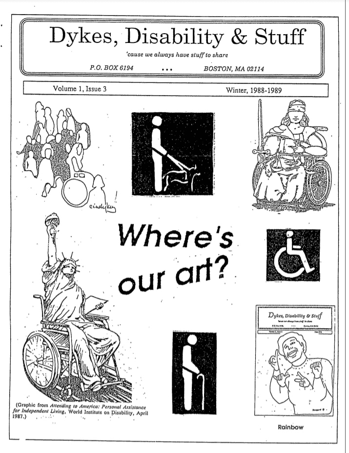  Cover Image, "Dykes, Disability and Stuff (Madison, WI) Winter, 1988-1989 Vol. 1 Issue. 3."
Archives of Sexuality and Gender