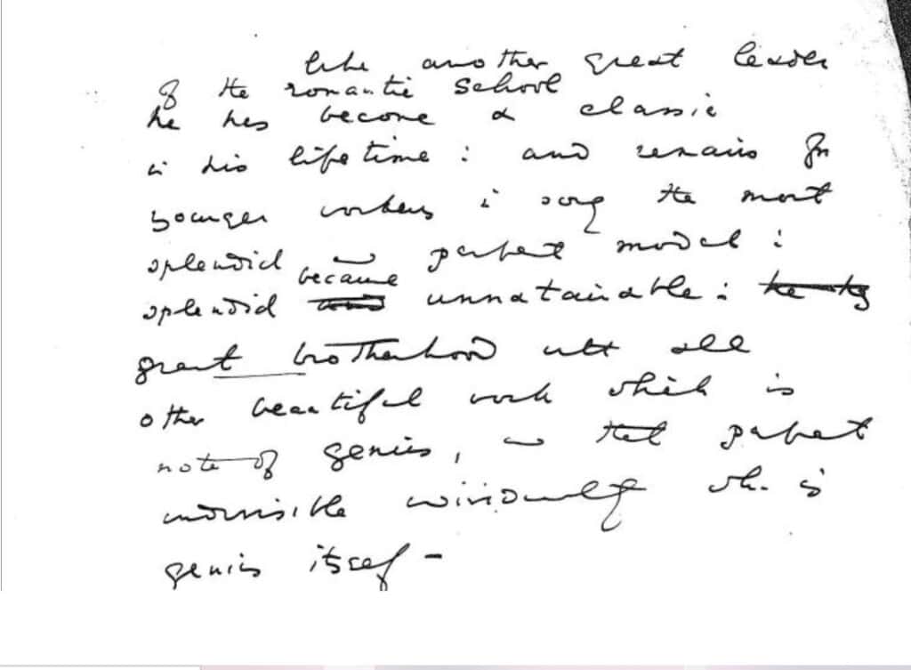  Snippet of Wilde’s review. From Wilde, Oscar, 19th century, British Literary Manuscripts Online