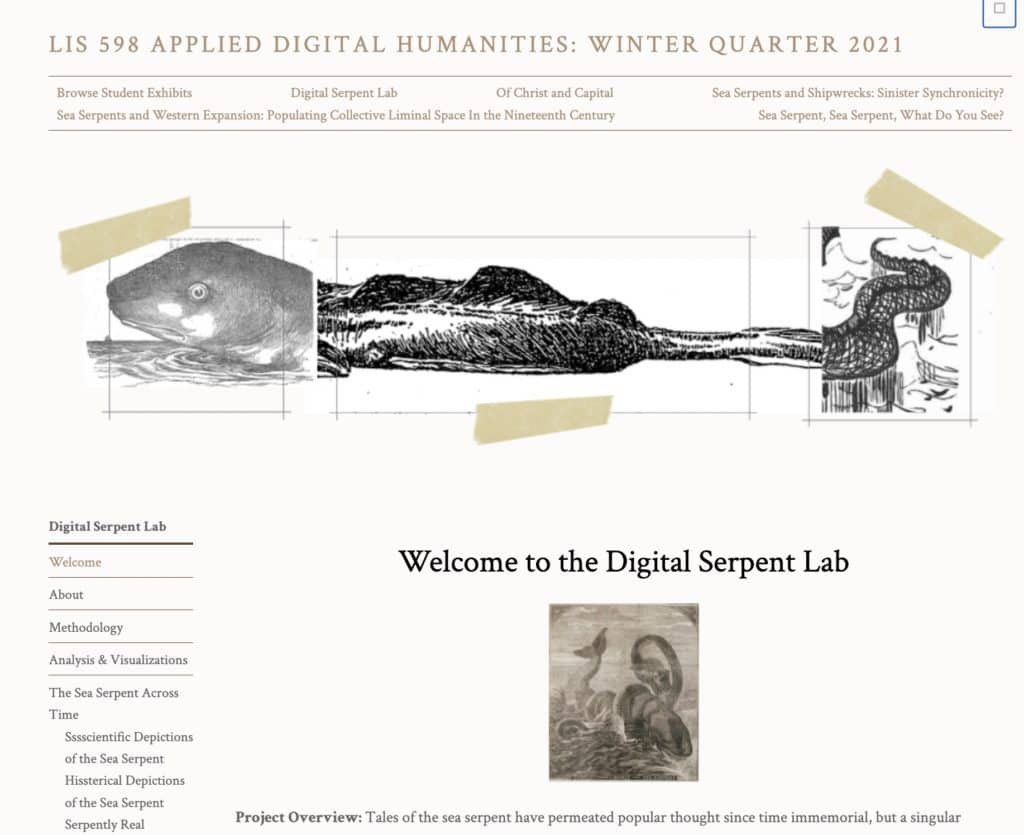 Example project screenshot
LIS 598 Student Projects, Winter 2021, University of Washington http://nelcdh.ds.lib.uw.edu/applieddh/