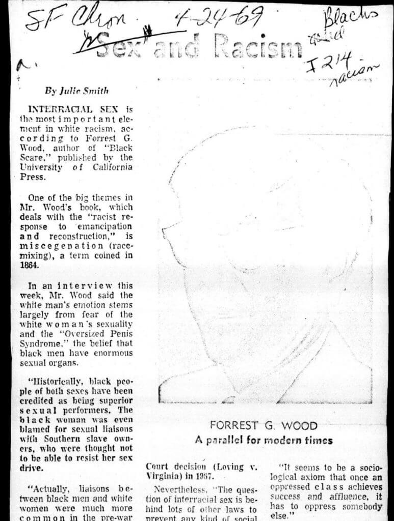 Sex and Racism article screenshot from The National Women's History Project