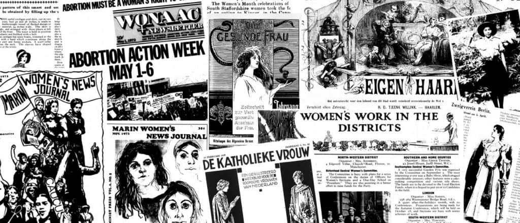 Montage of images from Women’s Studies Archive: Issues and Identities