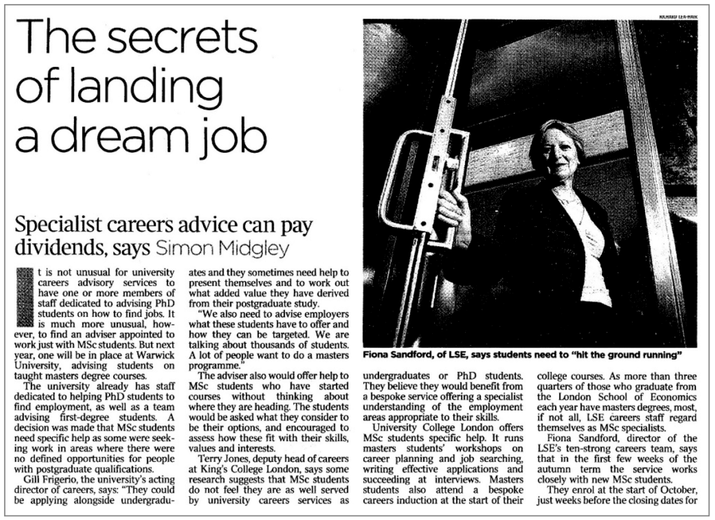 Midgley, Simon. "The secrets of landing a dream job." Times, 4 Dec. 2008, pp. 4
