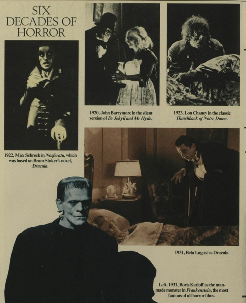 ‘Six Decades of Horror’, Christmas Number, Illustrated London News (London: England), 2 Dec. 1985, p. 34+, The Illustrated London News Historical Archive