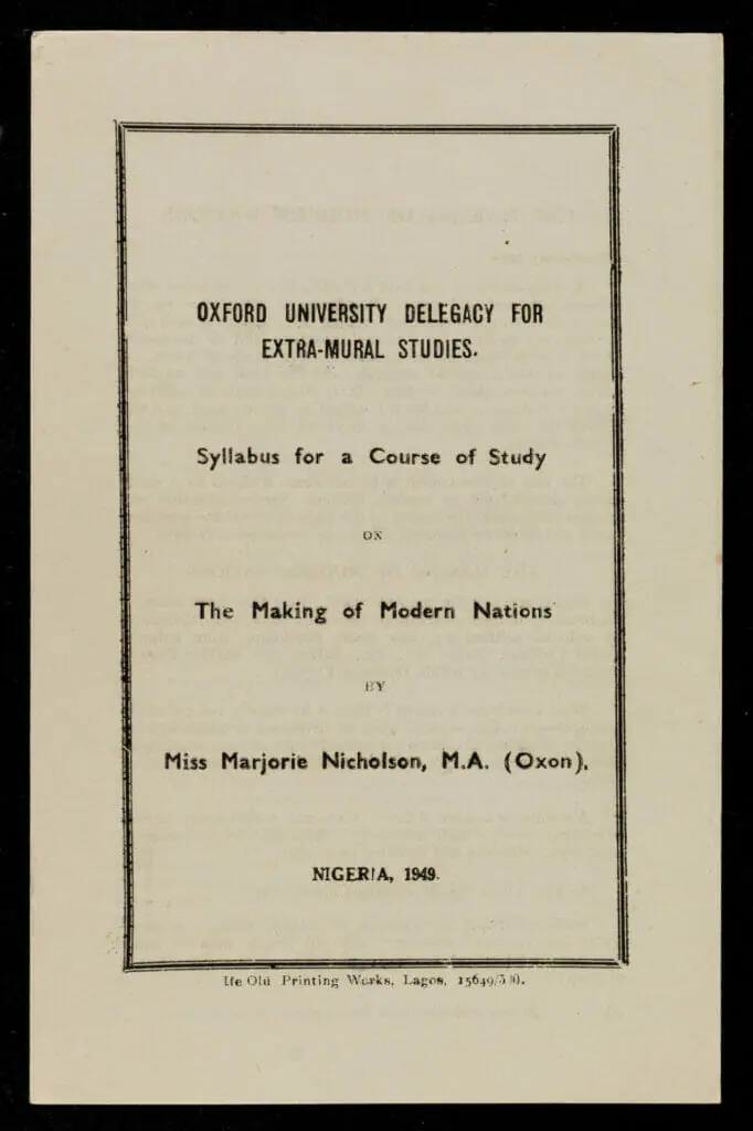 MS Marjorie Nicholson Papers from the Trades Union Congress Library Subject File