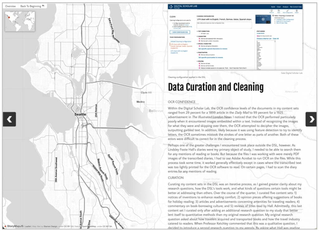 University of Washington Student StoryMap JS Project: Archival and Research Resources.