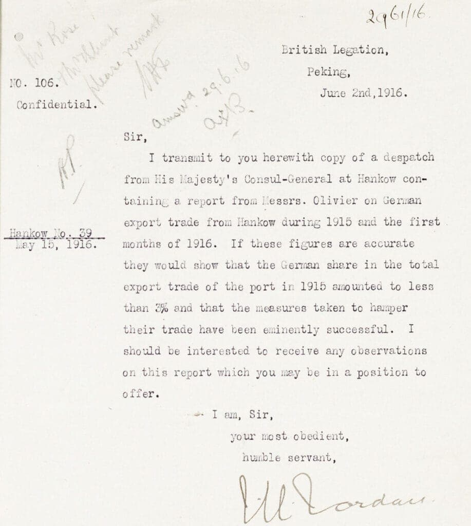 Screenshot of General consular correspondence. 
