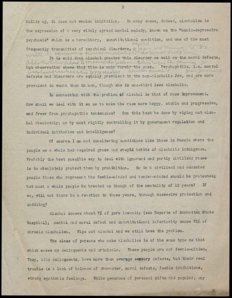 Public Letters on Alcohol, Euthanasia Material. n.d. MS Charles Loomis Dana Papers, 1876-1932