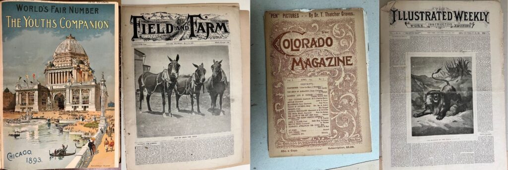 A selection of periodicals from the American Antiquarian Society photographed by Phil Virta.