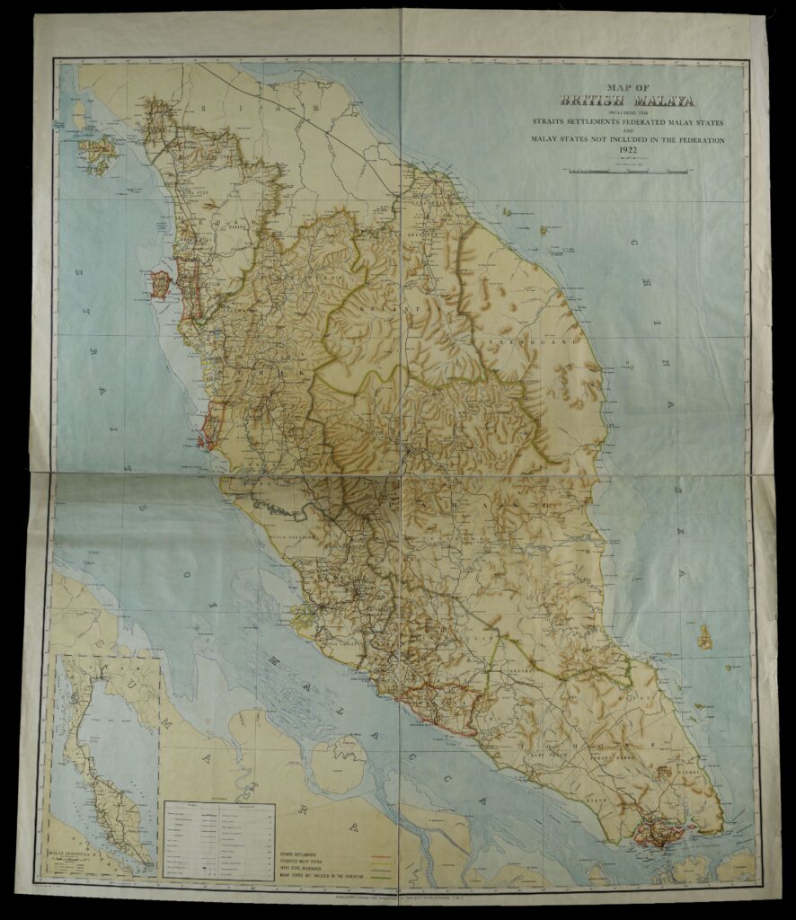 Map of the Straits Settlements and Malay Peninsula.