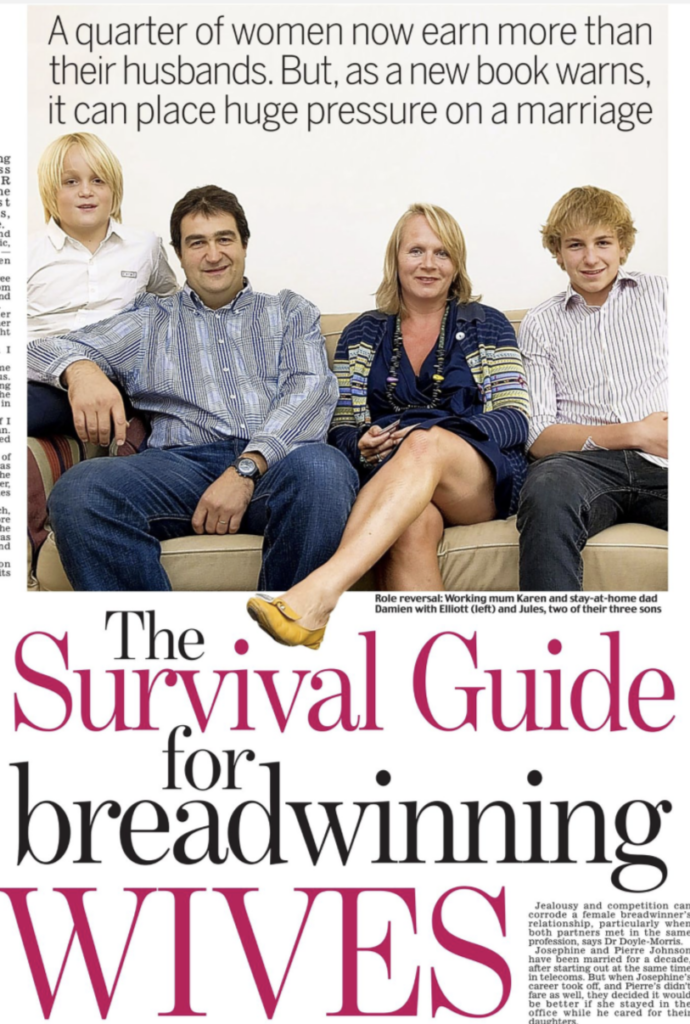 Carey, Tanith. "The Survival Guide for Bread Winning Wives." Daily Mail, 13 Oct. 2011