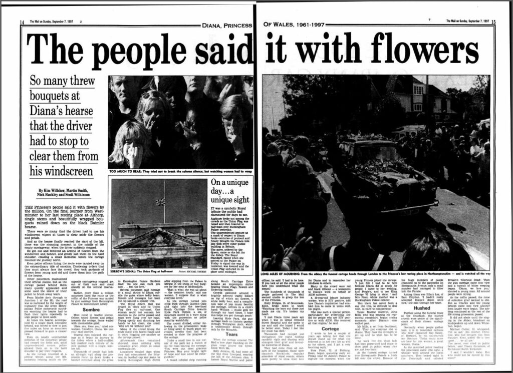 "The People Said It with Flowers." Mail on Sunday, September 7, 1997