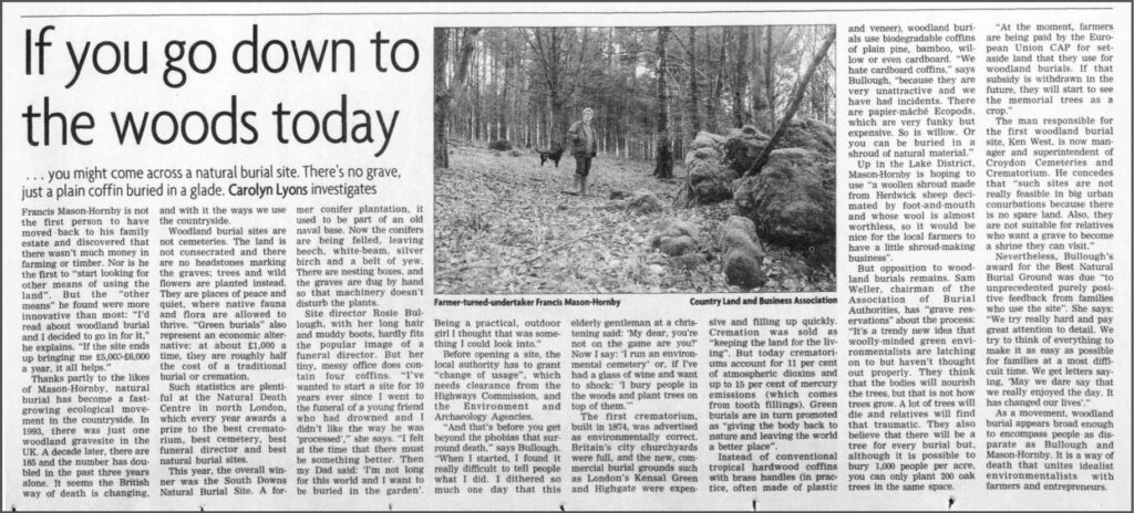 "If You Go down to the Woods Today." Financial Times, February 28, 2004