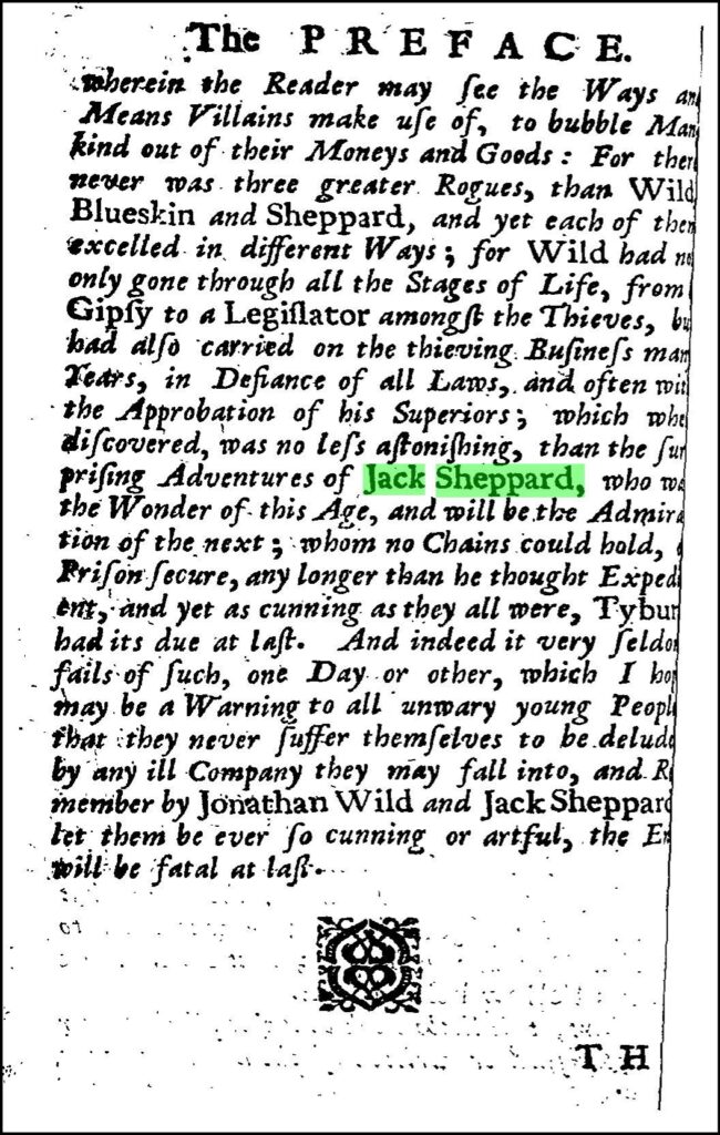 Image of page from The history of the lives and actions of Jonathan Wild, thief-taker.