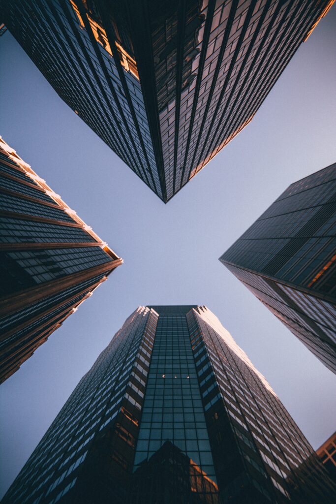 Photograph of skyscrapers by Kevin Matos. 