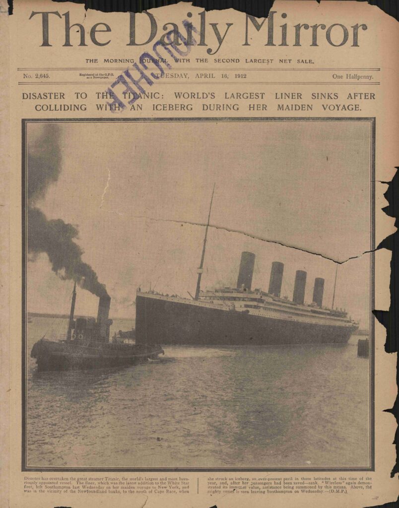 Daily Mirror." Daily Mirror, 16 Apr. 1912