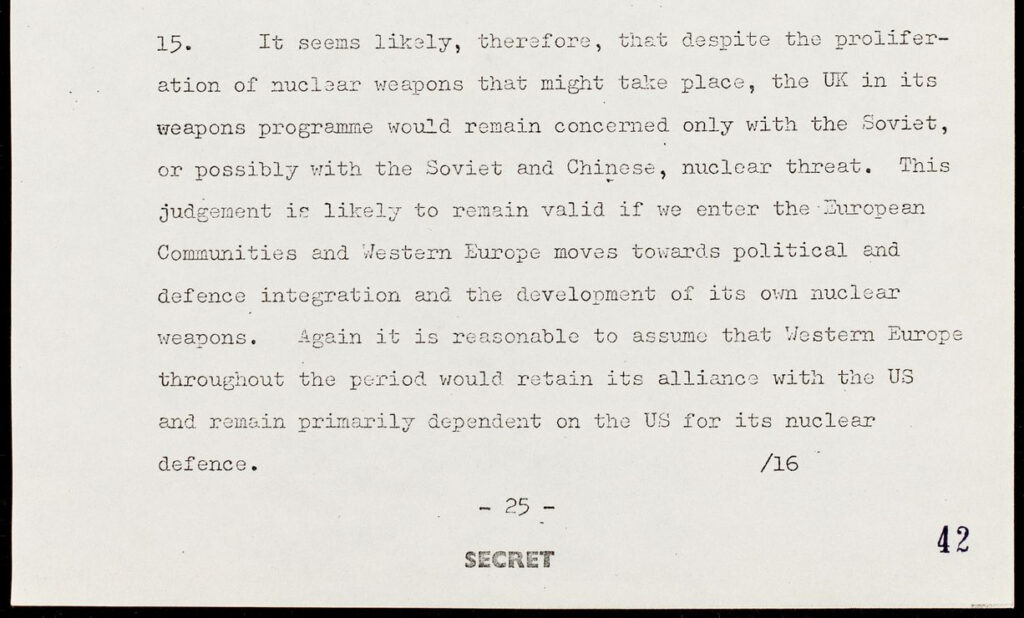 UK Nuclear Deterrent Working Group: papers 1-12. May 30-July 21, 1972. 