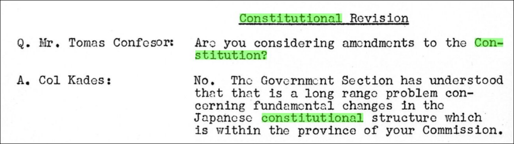 Report of Government Section to Far Eastern Commission. 17 Jan. 1946. 